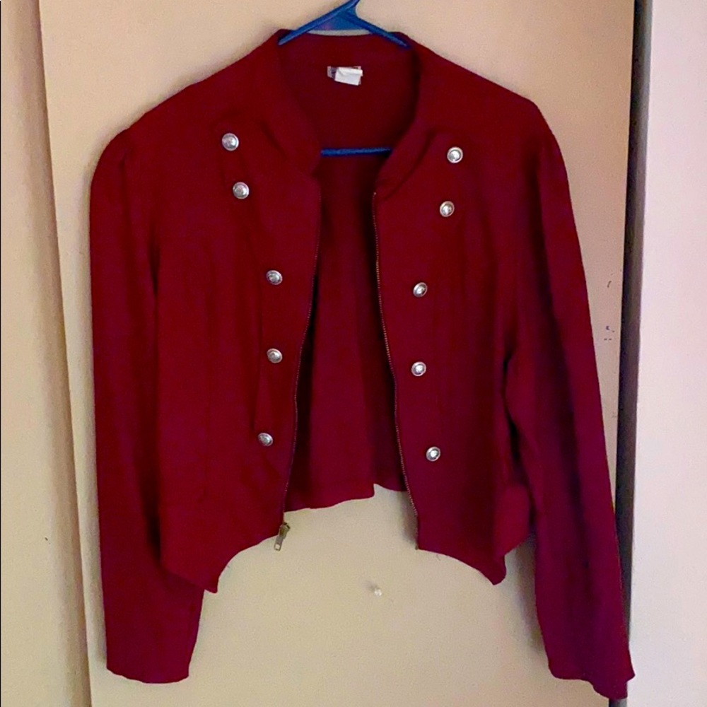 Maroon crop jacket
